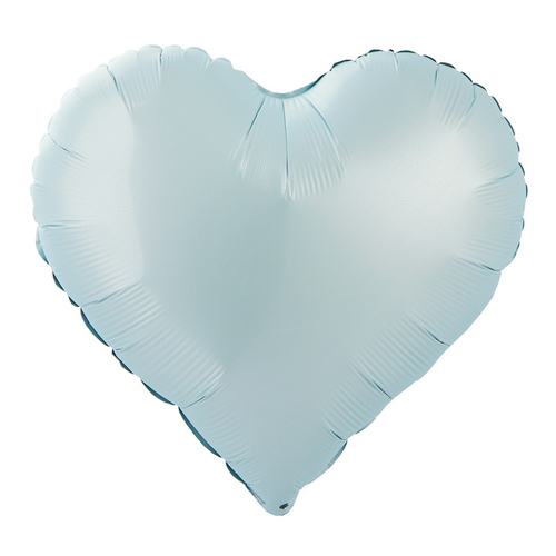 Сердце 18" голубой сатин Gr