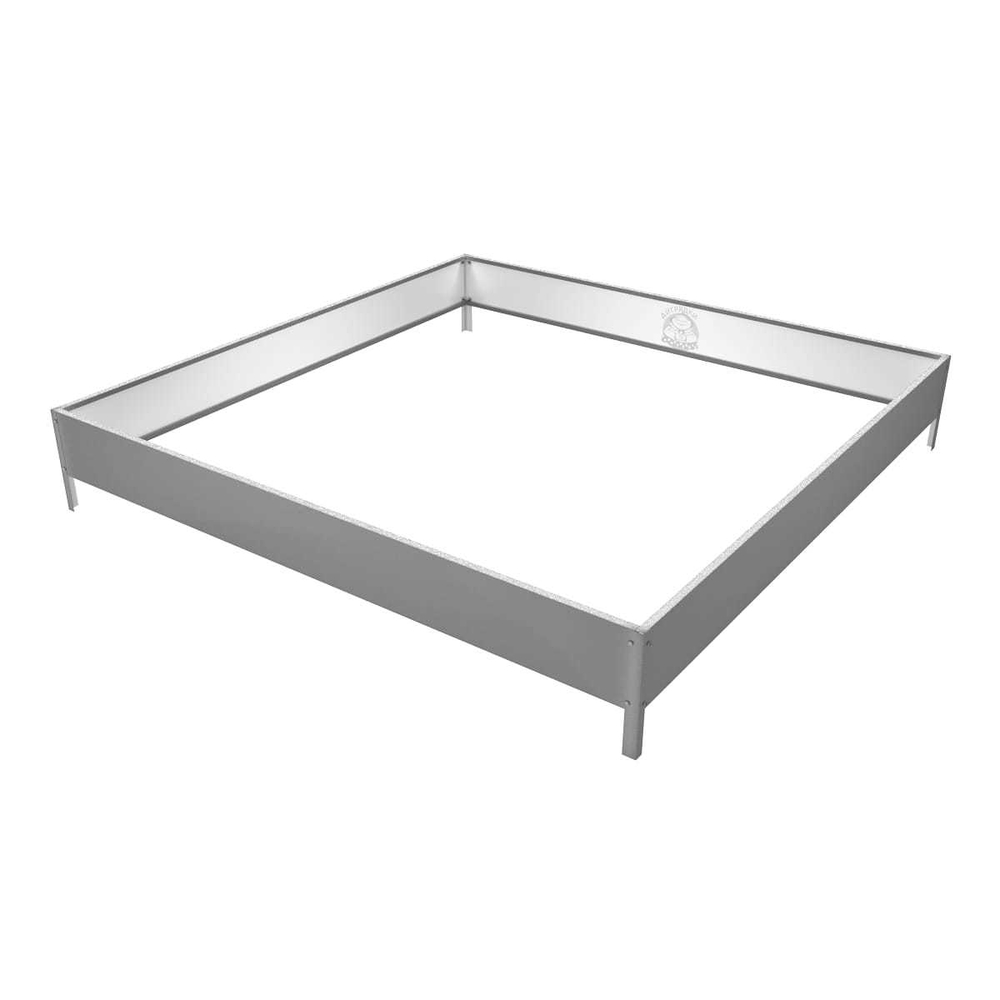 Клумба квадратная оцинкованная 1 ярус  RAL 7004 Сигнальный серый