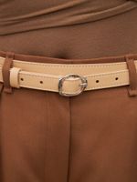БАЗОВЫЙ ТОНКИЙ РЕМЕНЬ С МЯТОЙ ПРЯЖКОЙ BEIGE