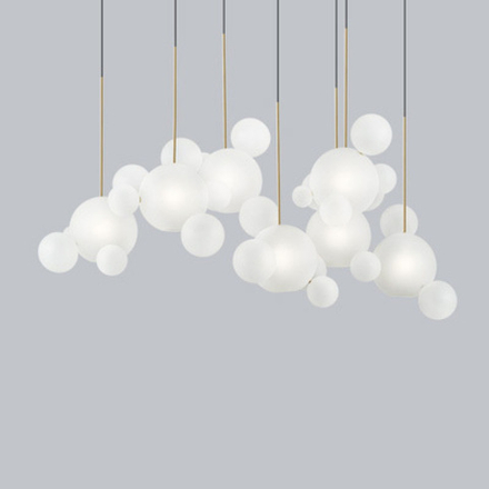Pendant design lamp   Bolle Frosted by Giopato & Coombes (7 lampshades)