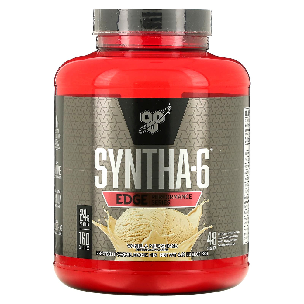 BSN, Syntha-6 Edge®, протеиновая смесь для приготовления напитка, ванильный молочный коктейль, 1,82 кг (4,01 фунта)