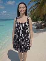 Купальник-платье слитный большой размер