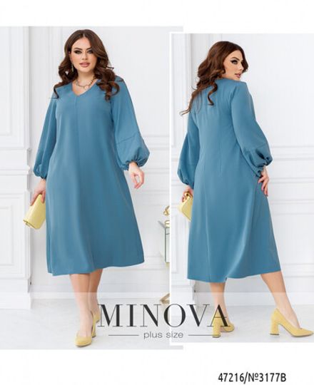 Платье 3177B-голубой Minova Фото 1