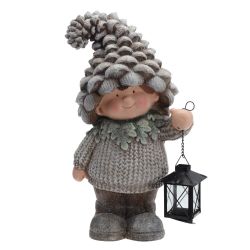 GAEM Фигурка декоративная "Мальчик"(с подсвечником), L24 W17 H41 см, 2в.