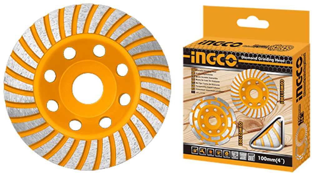 Чашка алмазная сегментированная 125х22 мм INGCO CGW011251