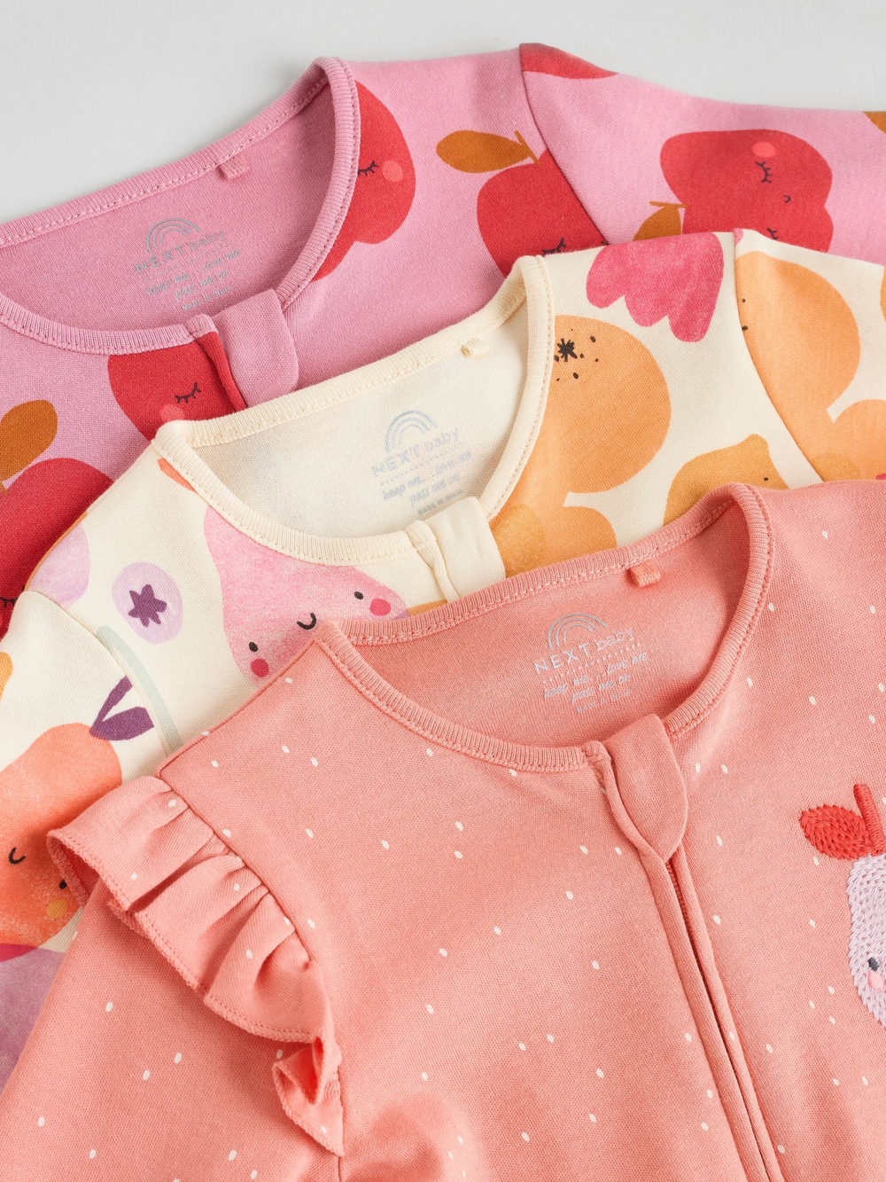 Комбинезон / Cлип для малышей Next F35-967, 3 шт., Персиковый, Розовый
