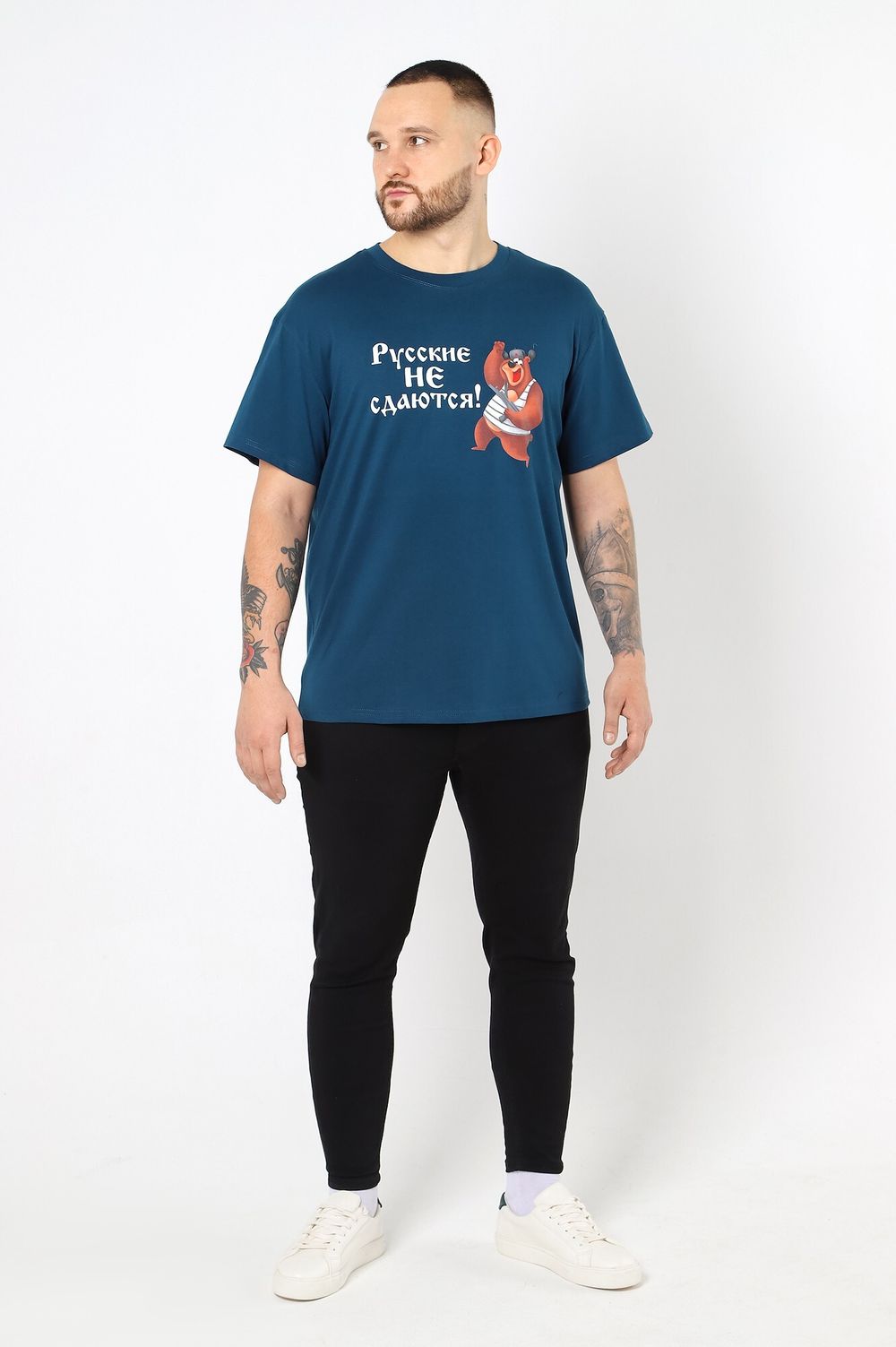 Фуфайка (футболка) мужская Герой-2 Виотекс ПЕТРОЛЬ