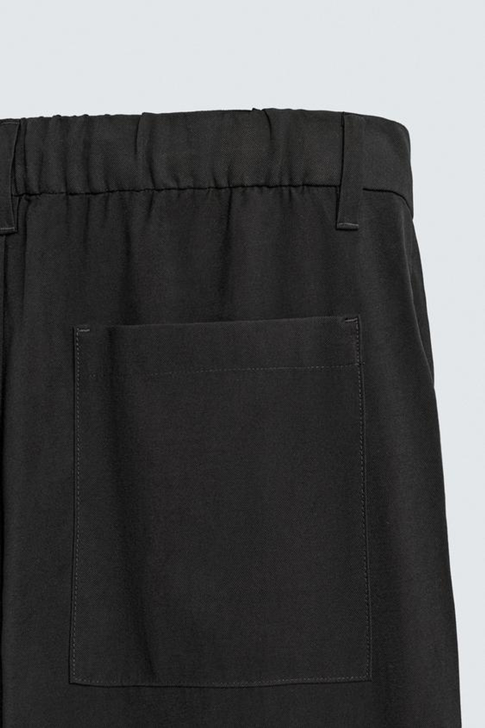 ZARA СТРУЯЩИЕСЯ БРЮКИ RELAXED FIT, ЧЕРНЫЙ