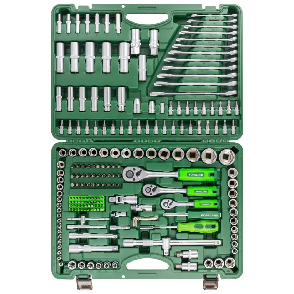 Набор инструментов 216пр. 1/4''3/8''1/2''(6гр.)(4-32мм) Forsland Forsland-38841