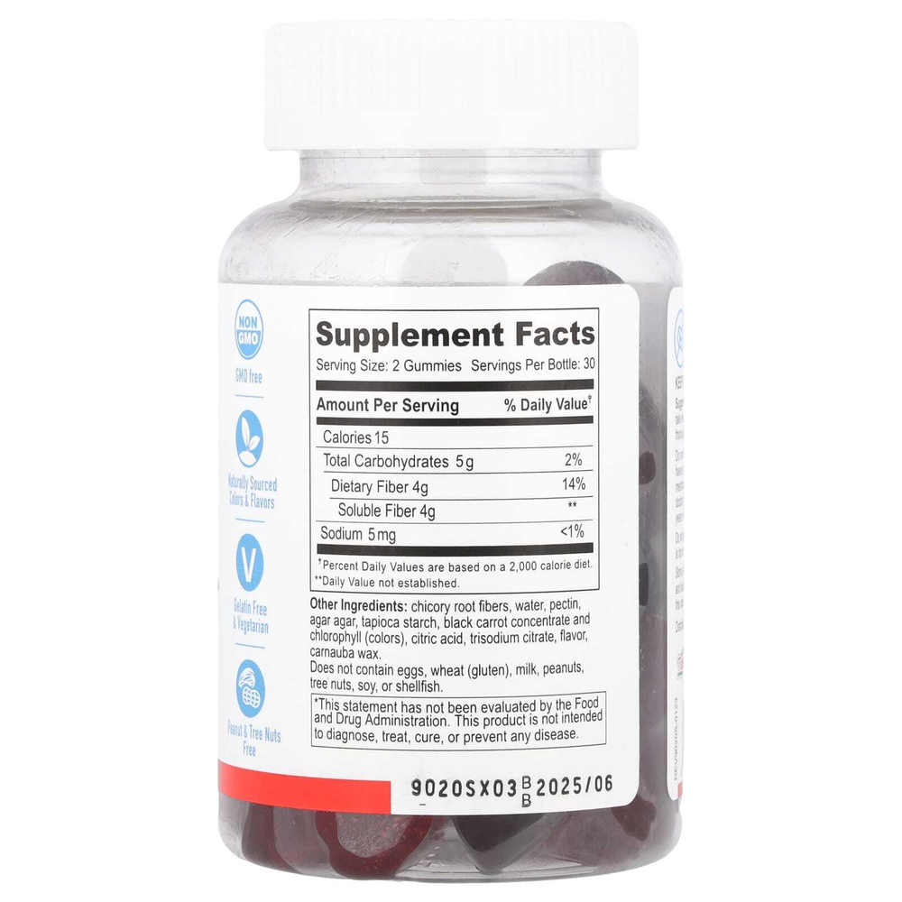 YumVs, Жевательные мармеладки без пребиотической клетчатки, ягодные, 60 жевательных таблеток