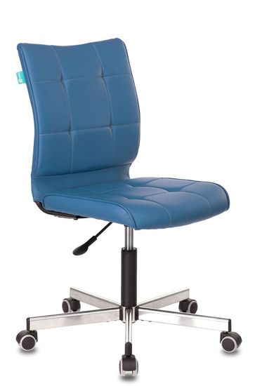 Кресло Бюрократ CH-330M/OR-03 без подлокотников синий искусственная кожа крестовина металл
