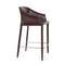 Полубарный стул Gio, коричневая кожа