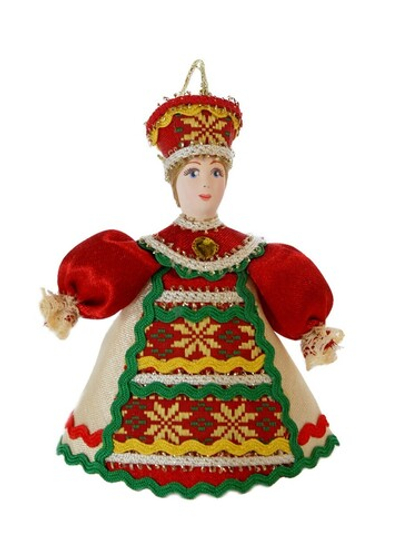 Кукла-подвеска Девушка в русском костюме.