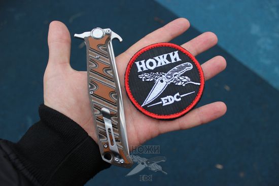 Складной нож НОКС Финка-С (Шайбы) c клинком из стали D2, рукоять G10