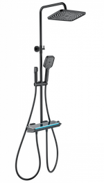 Душевая система с термостатом WONZON & WOGHAND MUSE Lumia, Черный матовый (WW-B4174-MB)