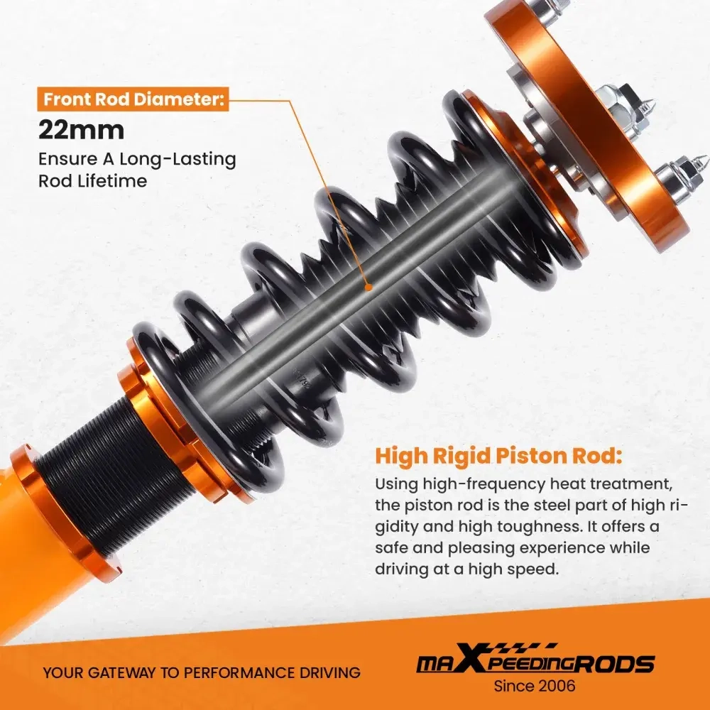 Coilover Kit подходит для автомобиля BMW 3 Convertible (E93) (2006-2013) RWD Shocks and Coil Spring Adj. Height lowering kit