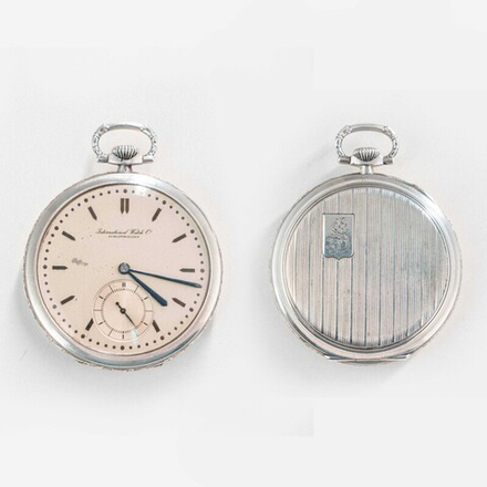 Серебряные карманные часы известного мирового бренда INTERNATIONAL WATCH COMPANY (IWC)