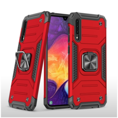 Противоударный чехол Strong Armour Case с кольцом для Samsung Galaxy A50 / A50s / A30s (Красный)