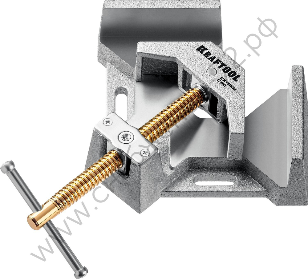 KRAFTOOL EXTREM C90 глубина зажима 90 мм, Экстрамощная стальная угловая струбцина для сварочных работ (32201)