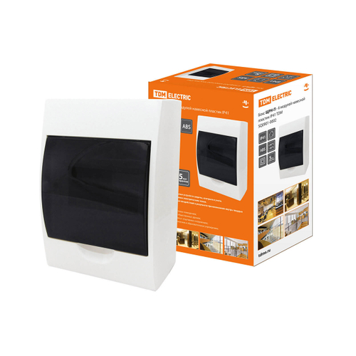 Щиток распределительный навесной Tdm Electric ЩРН-П, 6 модулей, IP41, пластиковый