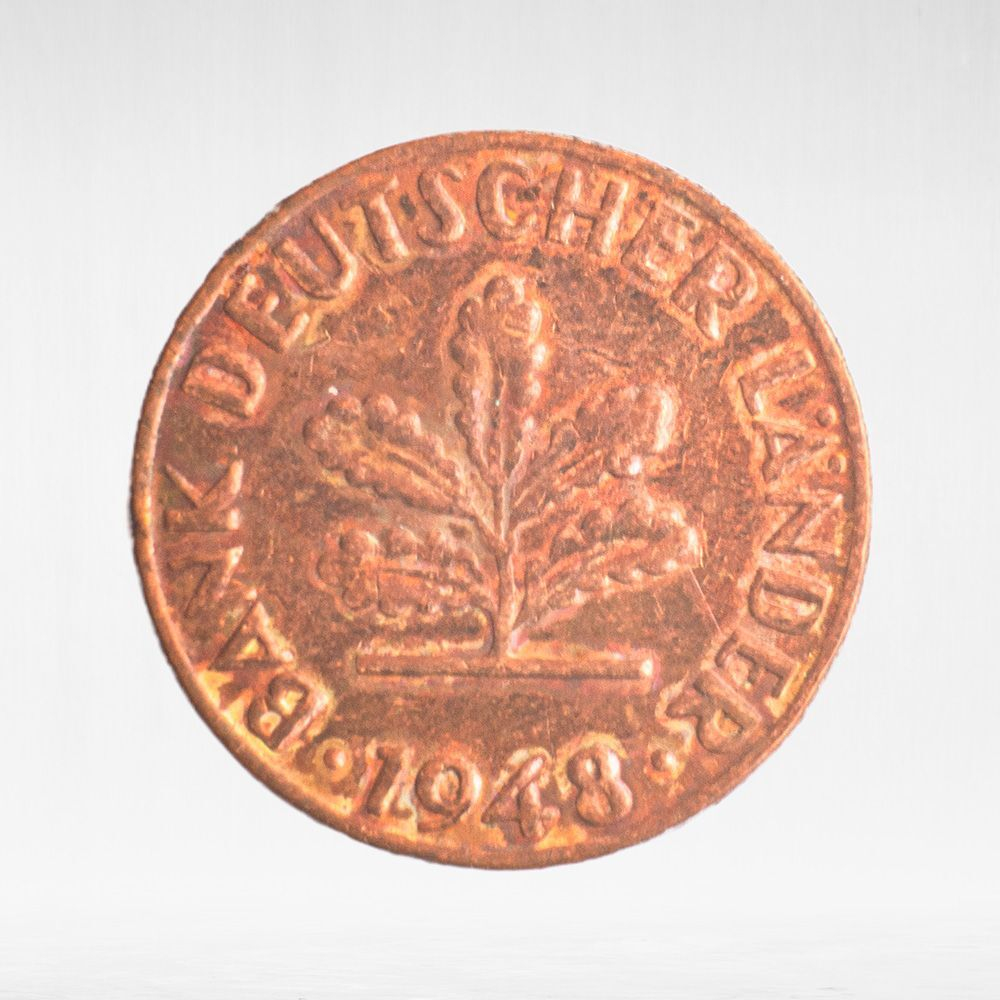 Germany, 1 Pfennig - Bank of German States, 1948, (Stuttgart Mint - "F"), VF