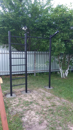 Монтаж уличной шведской стенки Sv Sport (3 вертикальных столба)