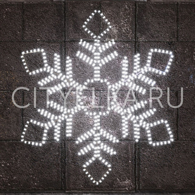 Светодиодная Снежинка из дюралайта