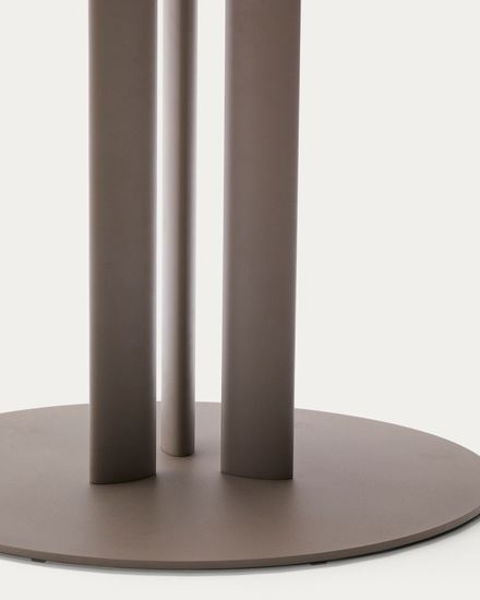 Уличный стол Sedalis из стали со столешницей из серо-коричневого алюминия Ø80 см Испания La Forma