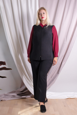 Жилет без подклада 3390ВЕ, черный #70Ч063390ВЕ