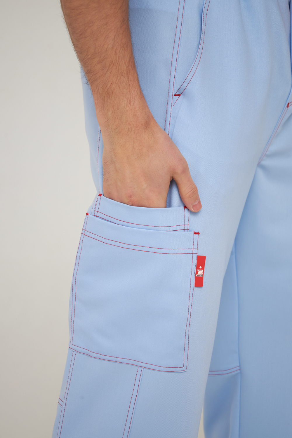 Брюки медицинские мужские Гекай, скайблю OLD