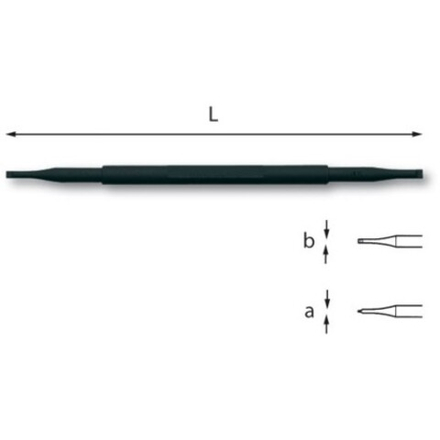 048 Плоская отвертка для настройки электроники 0,5х2 - 0,5х2,4 мм, USAG (Италия)
