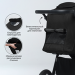 Коляска детская прогулочная BubaGo арт. BG 130-4 MODEL BASS color/цвет Black/Черный