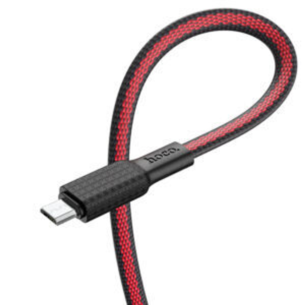 Кабель HOCO X69 USB-microUSB 2.4A 1м Nylon Red