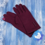 Перчатки женские с утеплителем «ELEGANZZA», цвет бордовой розы, размер 23*8,5см, (пакет с подвесом)