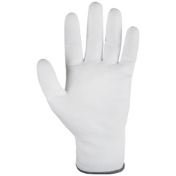 WDK-PU01W/XXL/5, 5 пар, размер XXL, Перчатки БЕЛЫЕ защитные эластичные из нейлона с полиуретановым покрытием