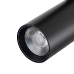 Светодиодный светильник для однофазной трековой системы 15Вт, 1200лм, 4000K, Ra>80, металл, чёрный матовый