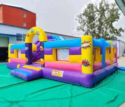 Коммерческий надувной батут "Комиксы" 7,5*5,5*3,15 м