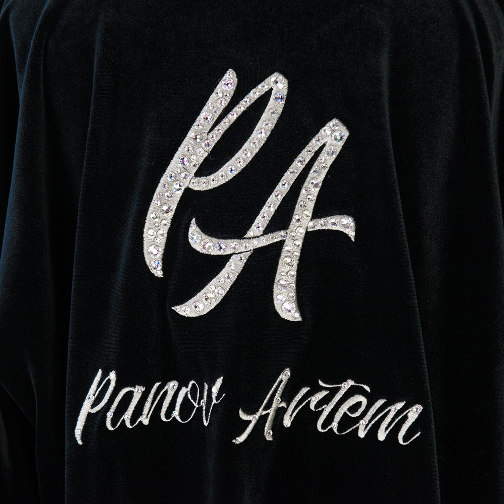 халат со стразами