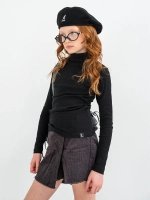 Школьная водолазка для девочки на осень в рубчик