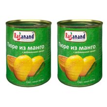 Пюре манго с сахаром Rasanand Kesar Mango Pulp 850 г 2 шт