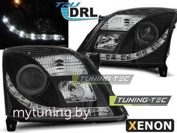 Передние фары Opel Vectra C daylight black drl D2S