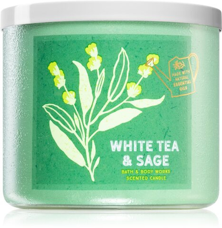 Bath & Body Works White Tea & Sage - ароматическая свеча /   411  g  / GTIN 667554986060