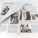 Пленка В листах 20 шт 57 х 57 см "Газета GIRLS" (Голубой, Серый)