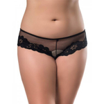 Трусики Black Floral, черные, 3XL