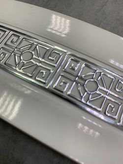 Белый с серебром "Амулет" (7см) декоративная планка (бленда)