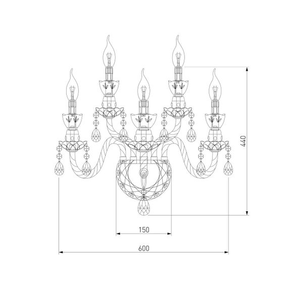 Бра Bogates 520/3+2 Strotskis