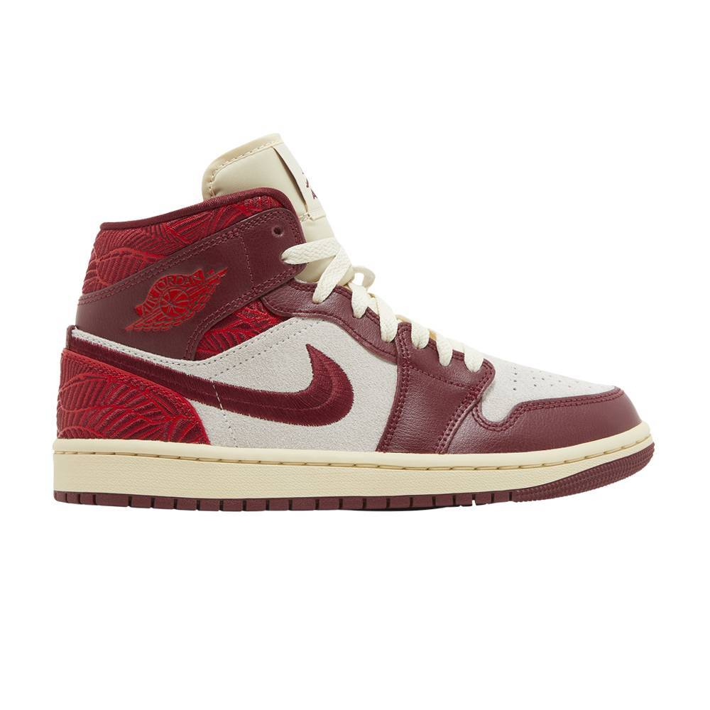 Кроссовки Jordan Air Jordan 1 Mid Se Wmns "Tiki Leaf" (Женская размерная сетка)
