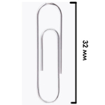 Скрепки BERLINGO 32 мм, никелированные, 100 шт/упак