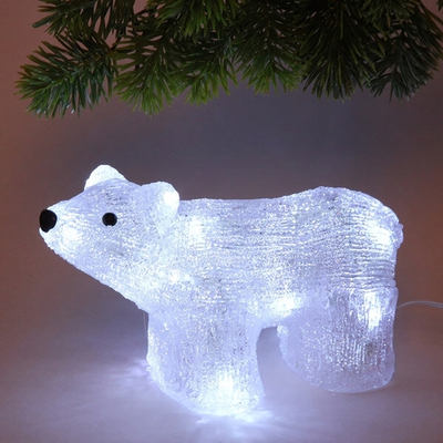 Фигура светодиодная «Снежный мишка» 21,5*9*12 см, 20 ламп LED, авторежим, 220V, Белый