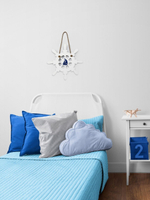 Декор дома и интерьера "Якорь с канатом", 33*29 см, синий